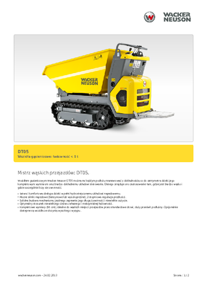Lánctalpas dömperek Wacker Neuson DT05