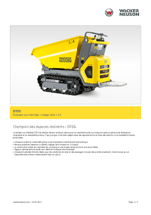 Lánctalpas dömperek Wacker Neuson DT05