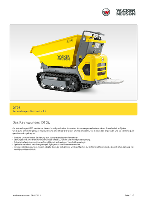 Lánctalpas dömperek Wacker Neuson DT05
