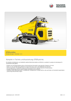 Lánctalpas dömperek Wacker Neuson DT 08 PL