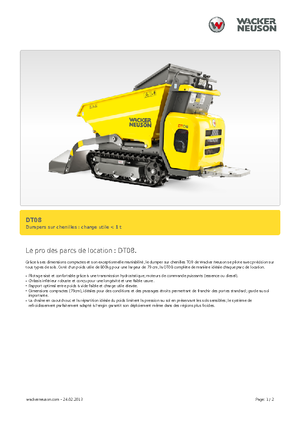Lánctalpas dömperek Wacker Neuson DT08