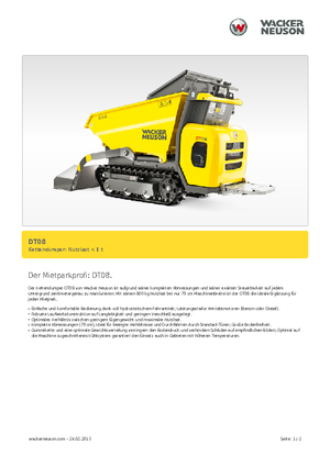 Lánctalpas dömperek Wacker Neuson DT08