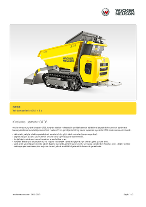 Lánctalpas dömperek Wacker Neuson DT08