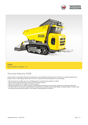 Lánctalpas dömperek Wacker Neuson DT08