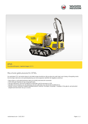 Lánctalpas dömperek Wacker Neuson DT15