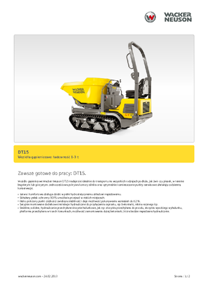 Lánctalpas dömperek Wacker Neuson DT15