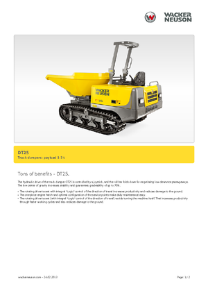 Lánctalpas dömperek Wacker Neuson DT25