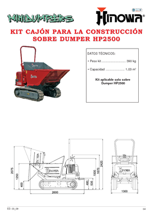 Lánctalpas dömperek Hinowa HP 2500