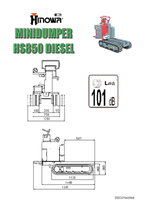 Lánctalpas dömperek Hinowa HS 850 D