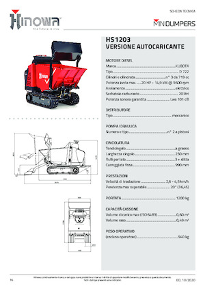 Lánctalpas dömperek Hinowa HS1203