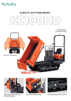 Lánctalpas dömperek Kubota KC 100 HD