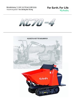 Lánctalpas dömperek Kubota KC70-4