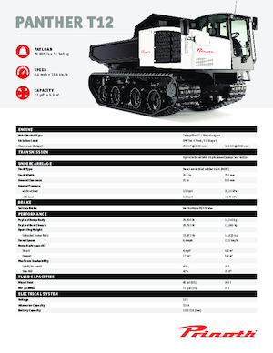 Lánctalpas dömperek Prinoth Panther T12