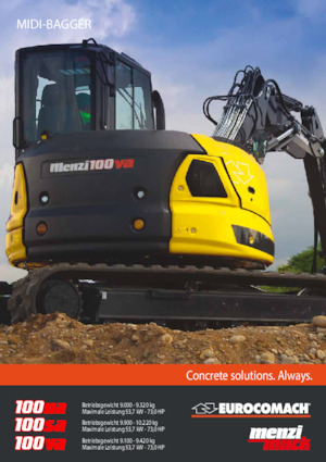 Lánctalpas kotrók Menzi 100na