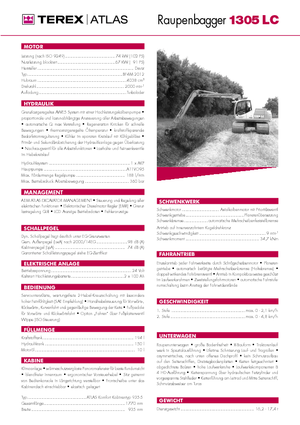 Lánctalpas kotrók Atlas 1305 LC