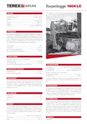 Lánctalpas kotrók Atlas 1604 LC Serie 261