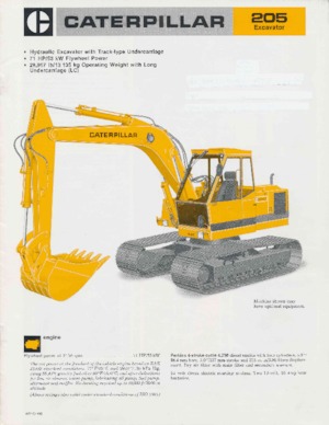 Lánctalpas kotrók Caterpillar 205