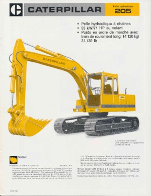 Lánctalpas kotrók Caterpillar 205