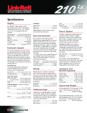 Lánctalpas kotrók Link-Belt 210 LX Road Builder