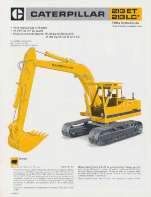 Lánctalpas kotrók Caterpillar 213