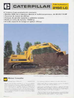 Lánctalpas kotrók Caterpillar 215LC