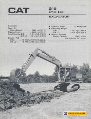 Lánctalpas kotrók Caterpillar 219