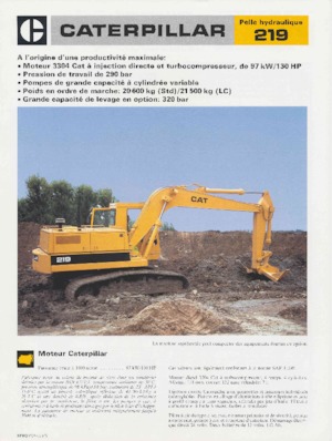 Lánctalpas kotrók Caterpillar 219