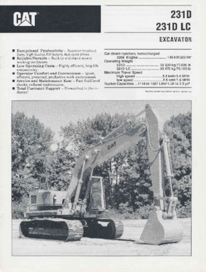 Lánctalpas kotrók Caterpillar 231D