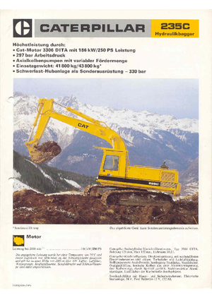 Lánctalpas kotrók Caterpillar 235 C