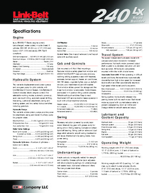 Lánctalpas kotrók Link-Belt 240 LX Road Builder