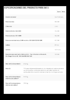 Lánctalpas kotrók Caterpillar 307.5