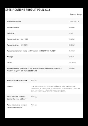 Lánctalpas kotrók Caterpillar 307.5