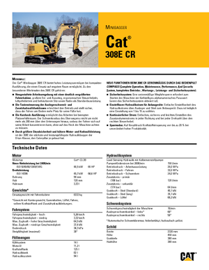 Lánctalpas kotrók Caterpillar 308E 2 CR