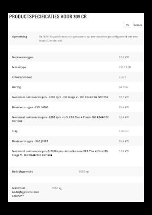 Lánctalpas kotrók Caterpillar 309 CR