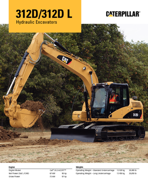 Lánctalpas kotrók Caterpillar 312D L