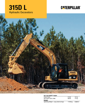 Lánctalpas kotrók Caterpillar 315D L