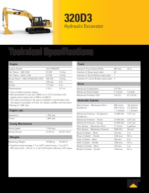 Lánctalpas kotrók Caterpillar 320D3