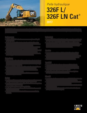 Lánctalpas kotrók Caterpillar 326F LN