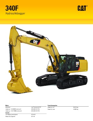 Lánctalpas kotrók Caterpillar 340F L
