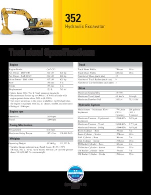 Lánctalpas kotrók Caterpillar 352