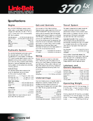 Lánctalpas kotrók Link-Belt 370 LX Road Builder