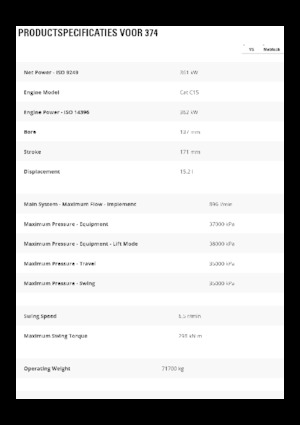 Lánctalpas kotrók Caterpillar 374