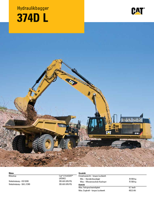 Lánctalpas kotrók Caterpillar 374D L