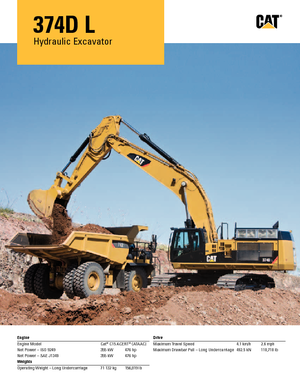 Lánctalpas kotrók Caterpillar 374D L