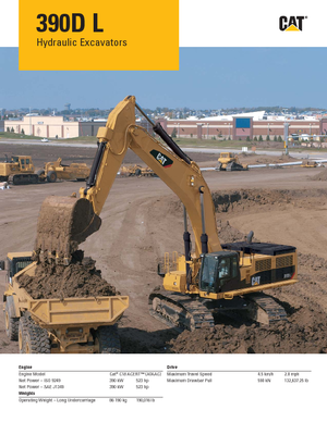 Lánctalpas kotrók Caterpillar 390D L