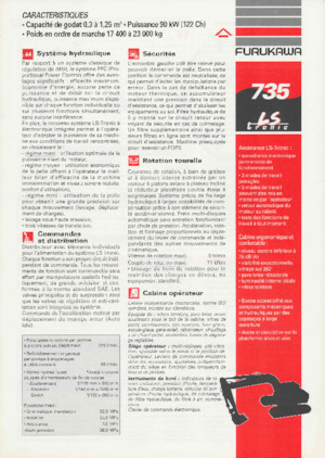 Lánctalpas kotrók Furukawa 735 LS-tronic