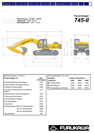 Lánctalpas kotrók Furukawa 745-II LS