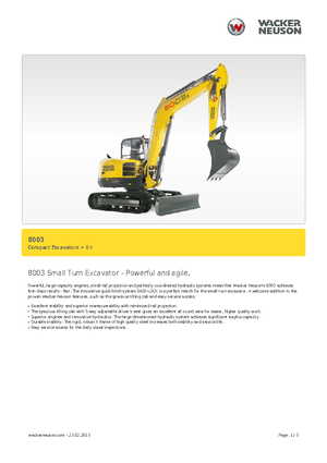 Lánctalpas kotrók Neuson 8003