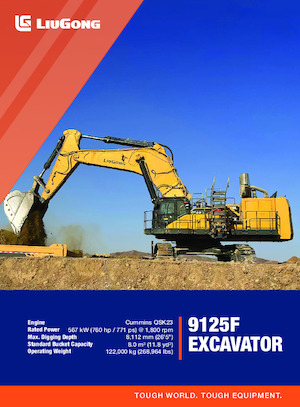 Lánctalpas kotrók Liugong 9125F