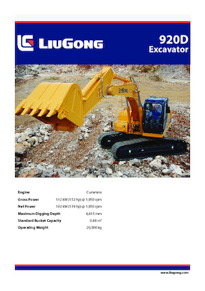 Lánctalpas kotrók Liugong 920D